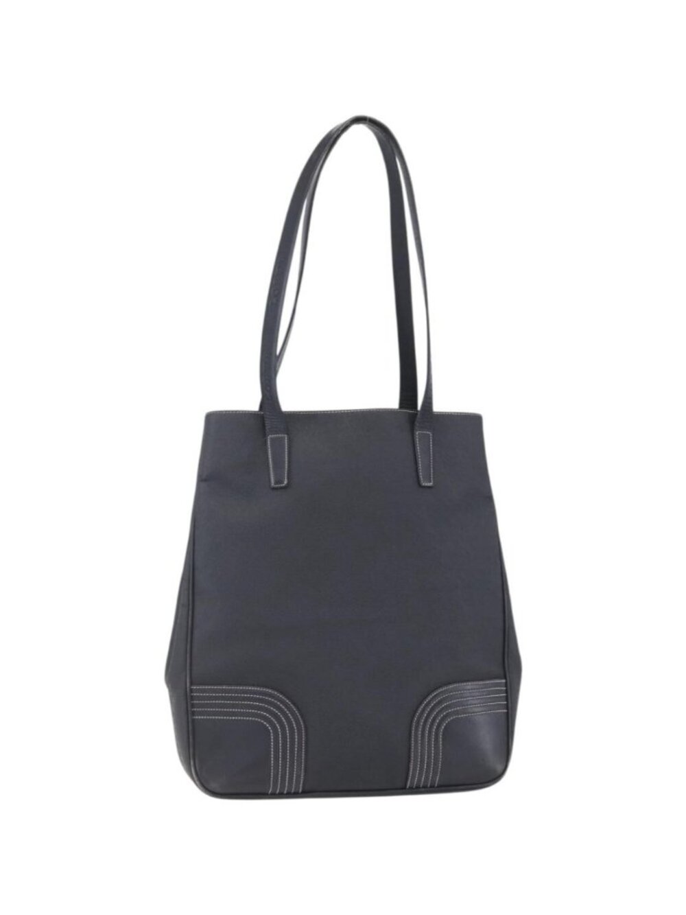 LOEWE Anagram Tote Bag PVC Leather Black Silver